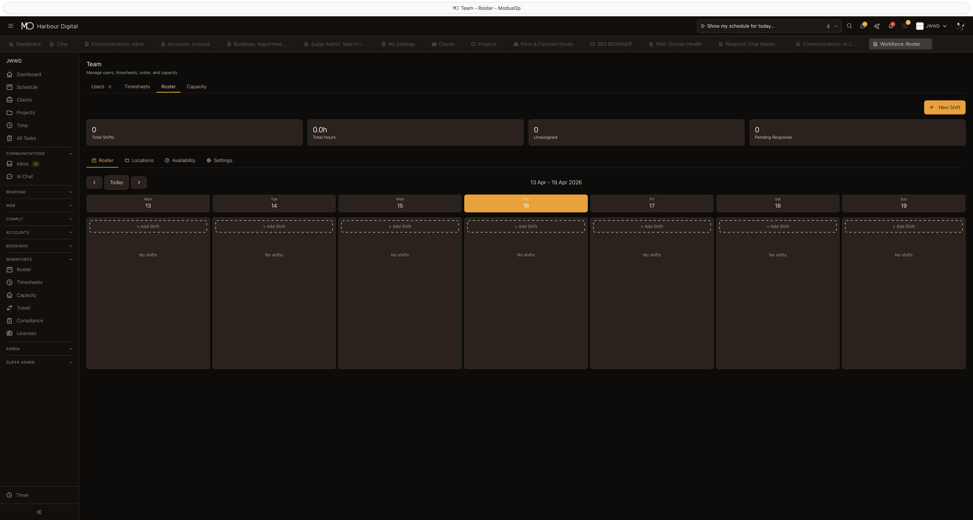 Staff Rostering — ModusOp
